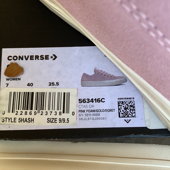 CONVERSE CTAS OX PINK FOAM/GOLD/EGRET WMNS - Picture 14 of 14